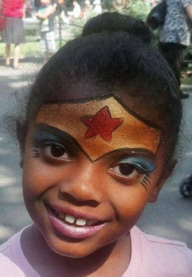 Wonder Woman face paint | Girl face painting, Doll face paint, Face ...