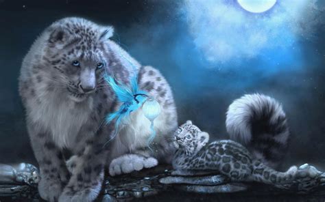 Blue Snow Leopard HD desktop wallpaper : Widescreen : High Definition ...