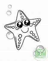 Free Printable Starfish Coloring Page Mom Project  Home sketch template