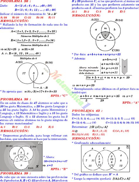 Diagramas De Venn Ejercicios Resueltos Pdf