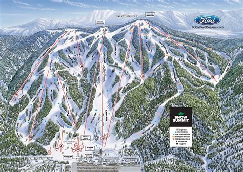 Summit Map | Ski resort, Big bear snow summit, Big bear mountain