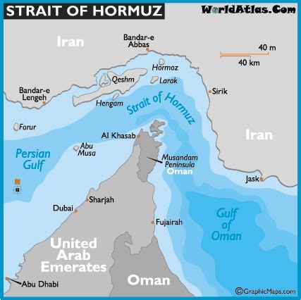 Strait of Hormuz Map and Map of the Strait of Hormuz History ...