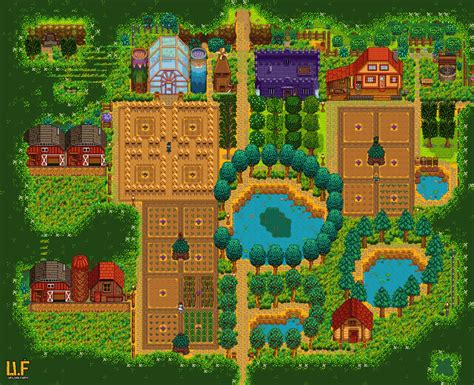 Forest Layout, Year 3 : FarmsofStardewValley | Stardew valley, Stardew valley farms, Stardew ...