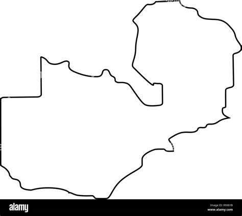 Zambia Map Outline