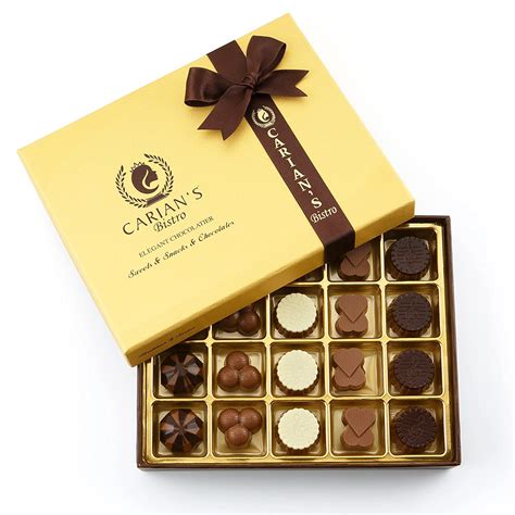 Carian's Bistro Elegant Chocolatier Specialty Assorted Chocolates W/ Gold Gift Box | BigEasyMart.com