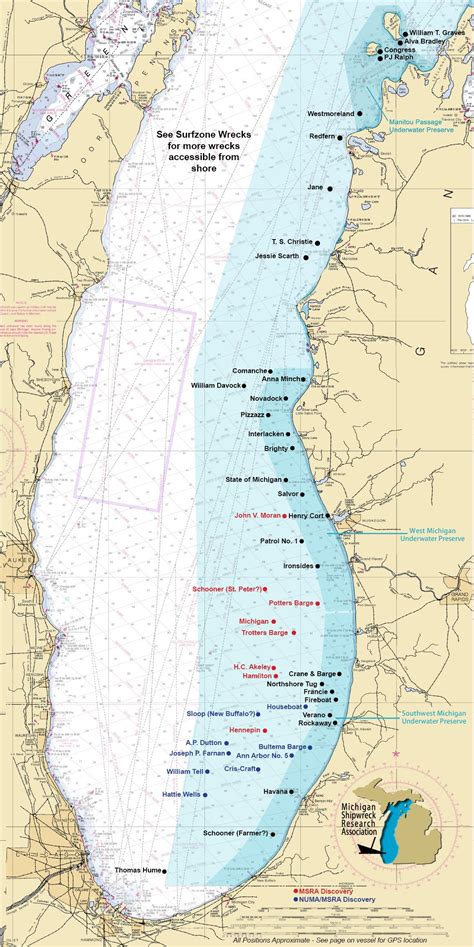 Found Wrecks Expanded | Shipwreck, Lake michigan, Map