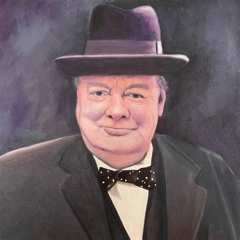 Sir Winston Churchill. Original Oil Painting - Simon Hiscox Art Norfolk