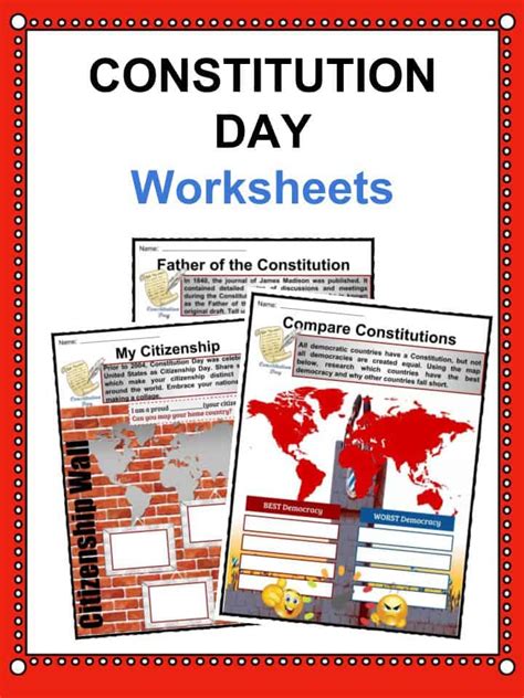 Constitution Day (Citizens Day) Facts, Worksheets & Information For Kids