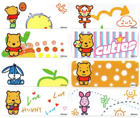 Large Cute Pooh Name Stickers – StickerPrint.sg