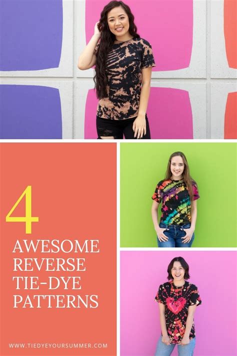 4 Awesome Reverse Tie Dye Patterns | Tie Dye Your Summer