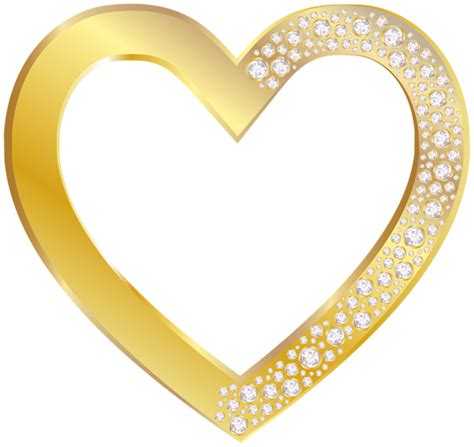Gold Heart PNG Transparent Images - PNG All
