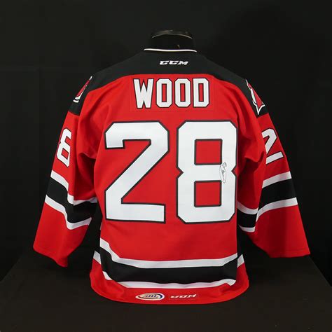 Miles Wood River Rats Game-Worn Autographed Jersey – Albany Devils Team ...