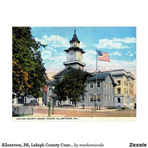 Allentown, PA, Lehigh County Court House, Vintage Postcard | Postcard, Souvenir postcard, Allentown