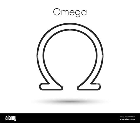 Omega uppercase line icon. Last Greek letter symbol. Ohm sign. Vector Stock Vector Image & Art ...