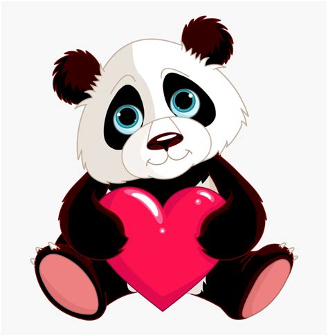 Baby Cute Panda Cartoons Clipart Giant Panda Bear Red - Cartoon Cute Panda Bear, HD Png Download ...