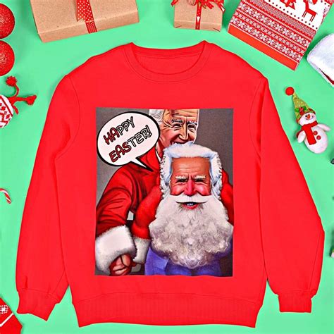 HAPPY EASTER Joe Biden Funny Christmas Sweater – Santaland