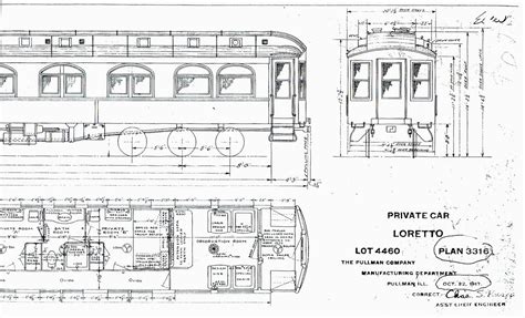 Pullman Sleeping Car Diagrams