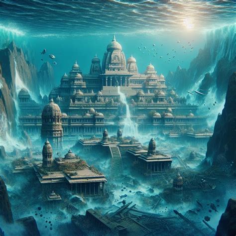 Dwaraka under the water in 2024 | Underwater city, City under the sea ...