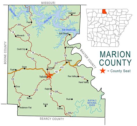 zz Marion County Map - Encyclopedia of Arkansas