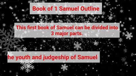 Book of 1 Samuel Outline - YouTube