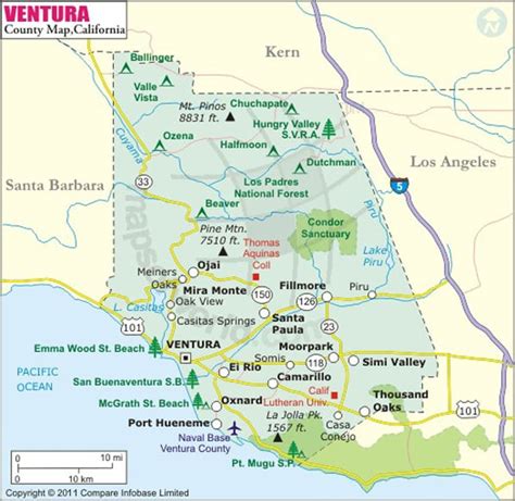 Ventura County Map, Map of Ventura County, California