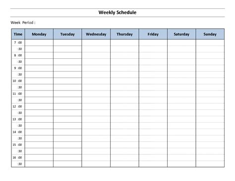 Construction Schedule Template Excel Free Download | Weekly schedule ...