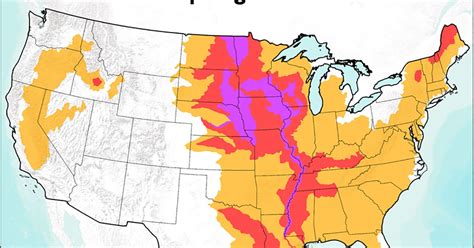 US Flood Forecast Map Spring 2019