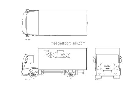 FedEx Truck - Free CAD Drawings