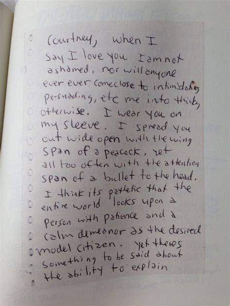 love letter from kurt to courtney (part 1)