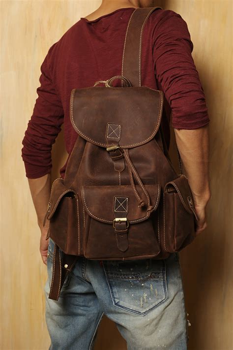 Leather Backpack / Bag / Briefcase / Backpack / Messenger / Laptop ...