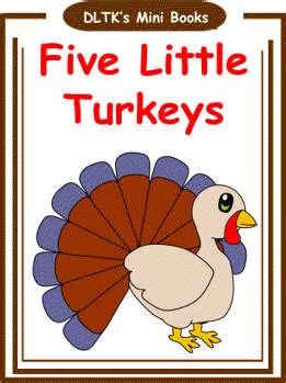 DLTK's Make Your Own Books - Five Little Turkeys