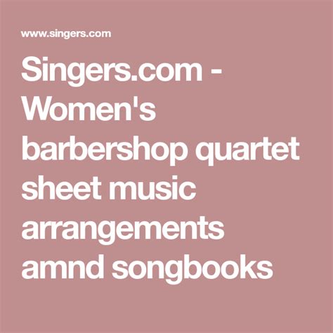 Barbershop Quartet Sheet