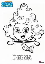 Deema Bubble Guppies Character Nickelodeon coloring Sheet  BubaKidscom sketch template