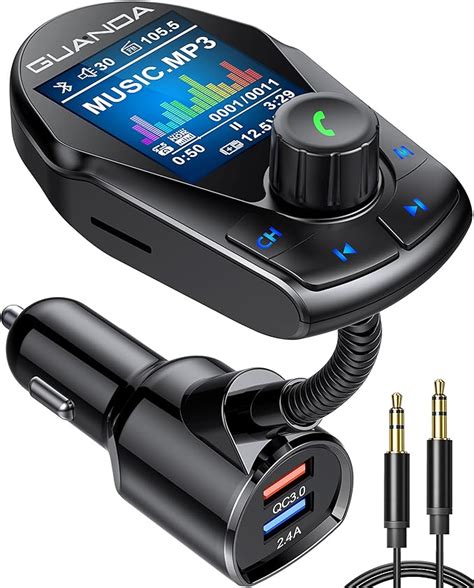 Amazon.com: Bluetooth FM Transmitter (Upgraded Version) in-Car Wireless ...