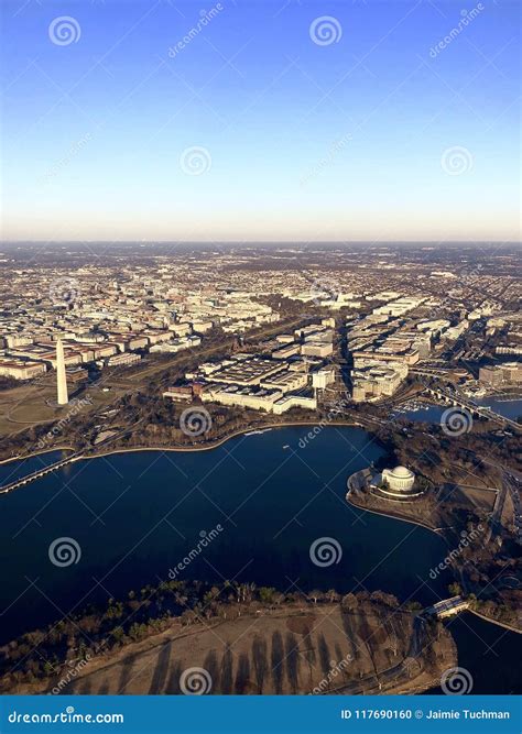 Aerial View of the District of Columbia Stock Photo - Image of national ...