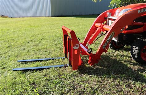 Kubota BX 36" Quick attach Ai2 pallet forks attachments - Ai2 Products