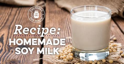 Soy Milk Recipe | How To Make Soy Milk - Cultures For Health