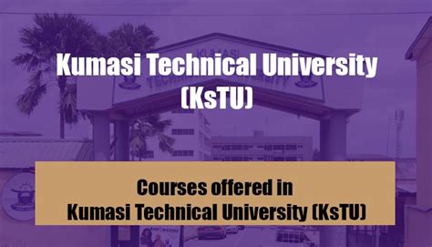 List of Courses Offered at Kumasi Polytechnic (K Poly) - Sir Boateng Online