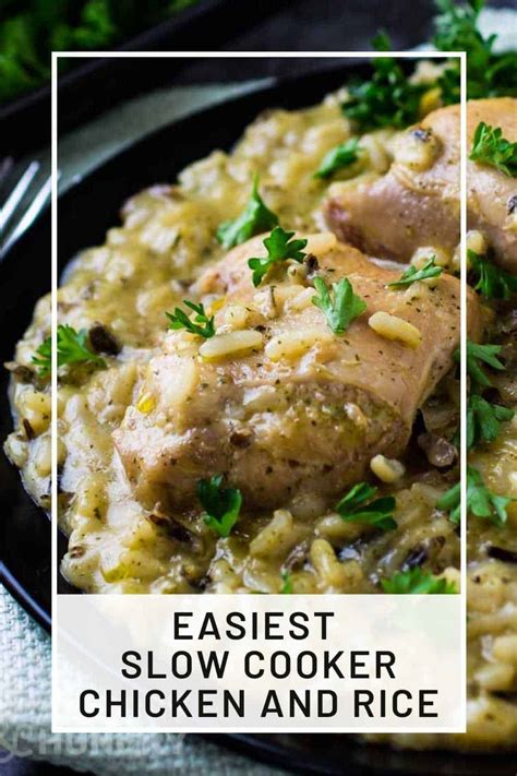 Easiest Slow Cooker Chicken and Rice | Dizzy Busy and Hungry!