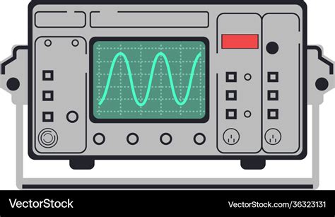 Oscilloscope old and new flat 2d Royalty Free Vector Image