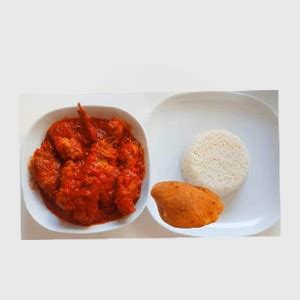 White rice, Chicken Stew, Moin-moin and Ponmo | Shoprite NG