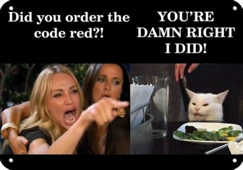 WOMAN YELLING AT CAT MEME Did You Order The Code Red? *Or Say Anything You Want* | eBay