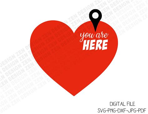 You're Here Svg You are here Svg Heart Svg | Etsy