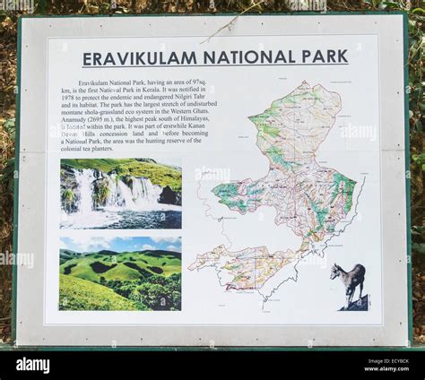 Kerala, India - Eravikulam National Park. Information signs Stock Photo ...