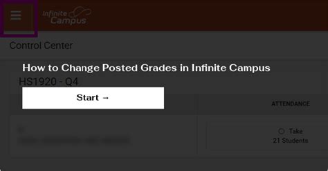 How to Change Posted Grades in Infinite Campus