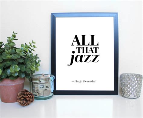 Chicago: All That Jazz, Musical Theatre, Broadway, Typography Printable ...