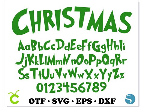 Grinch Font SVG Cricut, Grinch Font OTF, Christmas Font Chri - Inspire ...