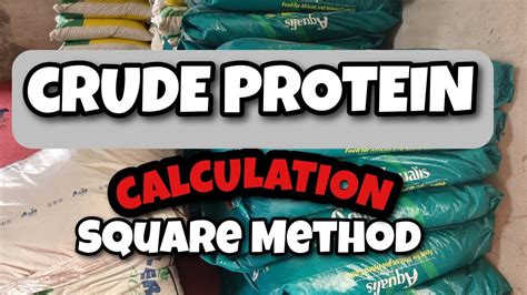 How to Calculate Crude Protein (CP) Percentage in Feeds - Pearson Square Method - YouTube