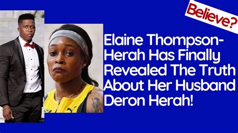 Elaine Thompson-Herah Finally Revealed The Truth About Her Husband Deron Herah - Can That Be ...