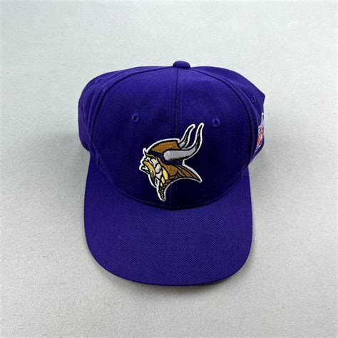 Vintage Minnesota Vikings Hat Velcroback Adult... - Depop